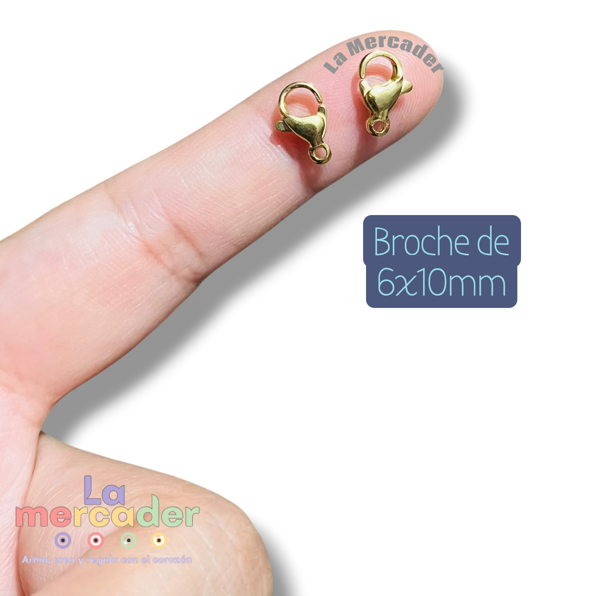 Broche Perico Acero Inoxidable - terminal para joyería y bisutería