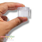 Frascos Acrílicos Transparentes con Rosca 3x2.2cm | Pack de 4 Piezas para Chaquira, Mostacillas y Bisutería