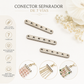 30 pz Conector Separador 7 Vías Metálico 3cm Para Bisutería