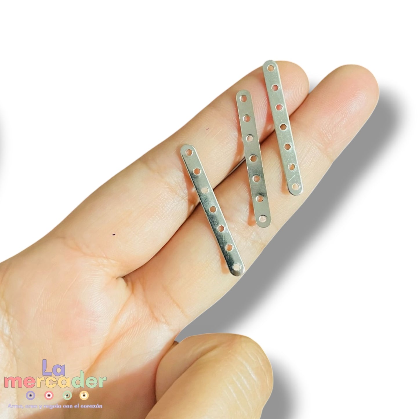30 pz Conector Separador 7 Vías Metálico 3cm Para Bisutería