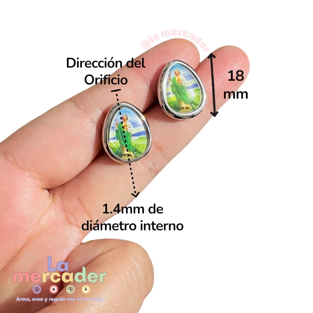 10 pz Dije San Judas Tadeo Gota Plastimetal