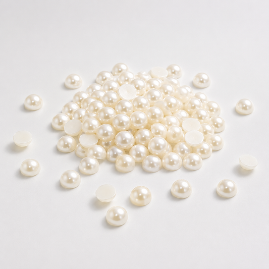 Medias Perlas Para Pegar #4 4mm Blancas | Pack 25g ≈ 1400 Piezas