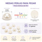 Medias Perlas Para Pegar #4 4mm Blancas | Pack 25g ≈ 1400 Piezas