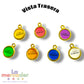 Set 7 Medallas Arcángeles Doradas 10mm | Dijes Religiosos Metal