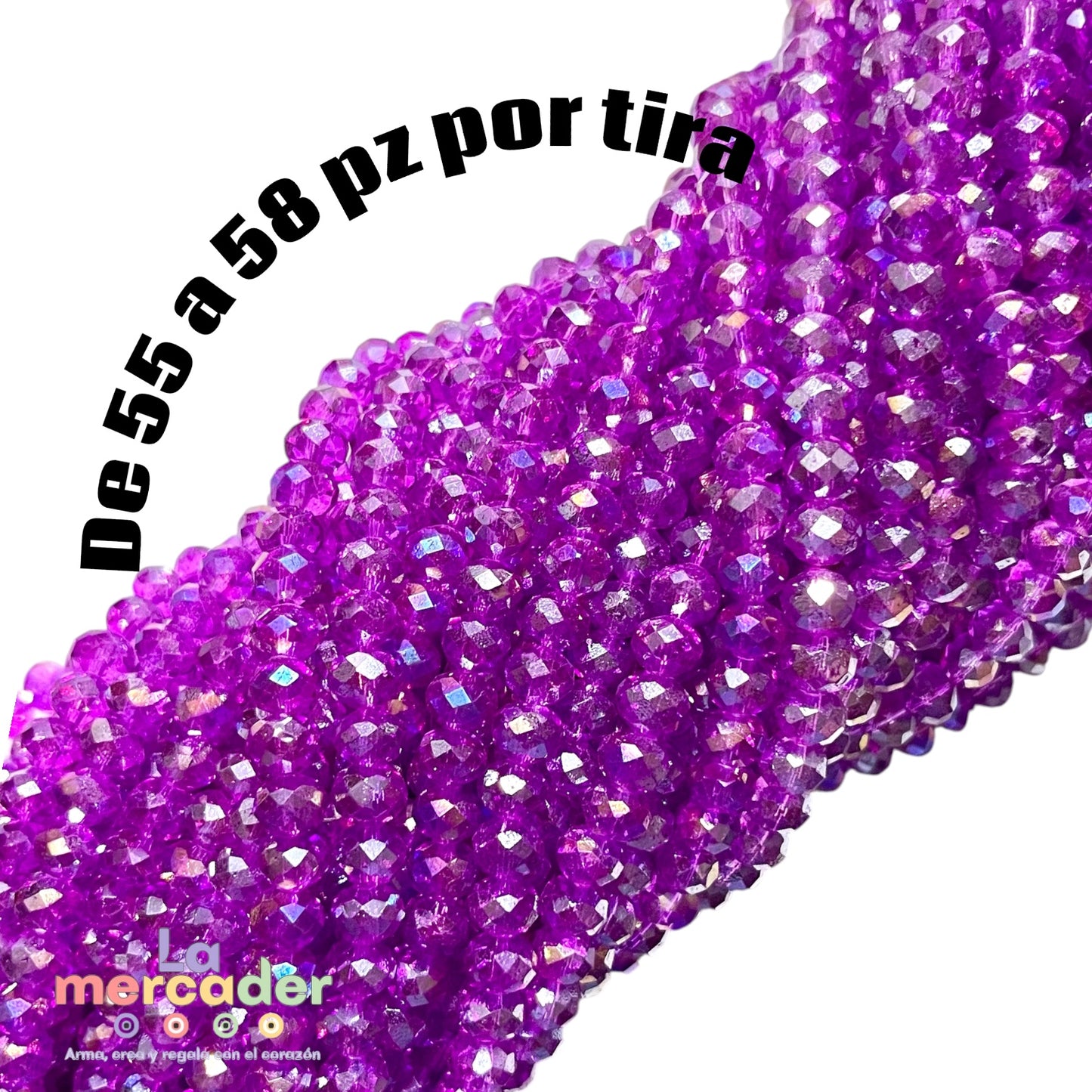 1 Tira Cristal Dona Checo 8mm – Brillo que Inspira ✨