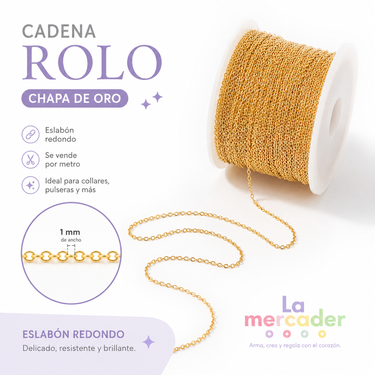 Cadena Chapa de Oro por Metro | Varios Modelos