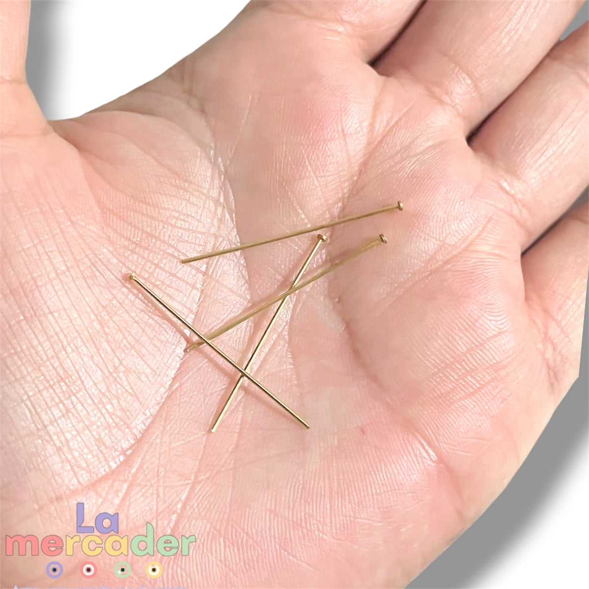 Clavos de Cabeza Acero Inoxidable Dorados 30mm para Bisutería | 50 Piezas