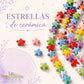 Tira 25 piezas Estrellas de Cerámica 15 mm para Bisutería acabado Brillante