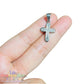 Dije Cruz de Acero Inoxidable con Microcirconias 27 mm | Colgante Religioso Plateado
