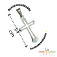 Dije Cruz de Acero Inoxidable Acabado Espejo 3.4 cm Colgante Religioso