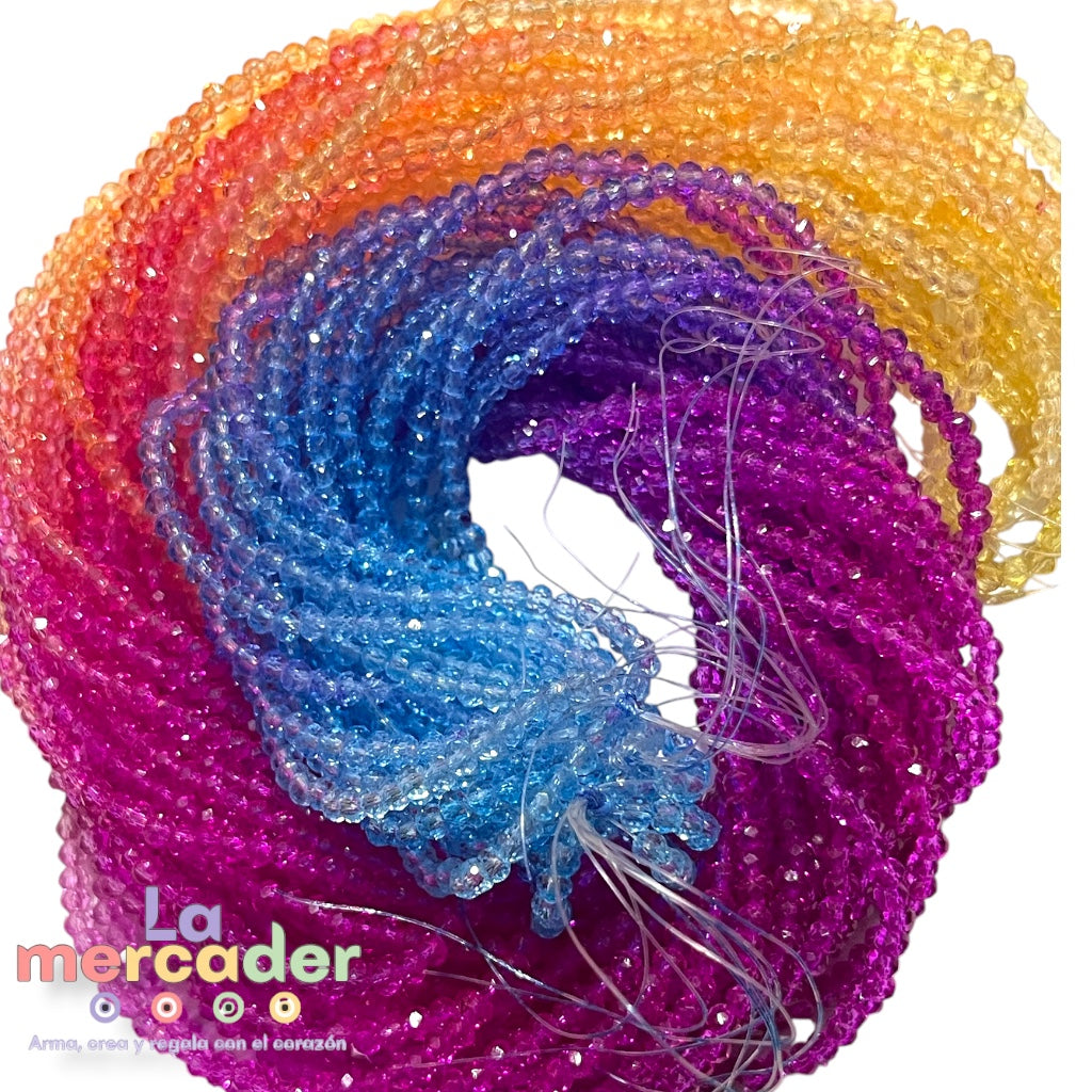 Cristal Facetado #2 (2mm) para Pulseras y Collares | 148-158 Piezas