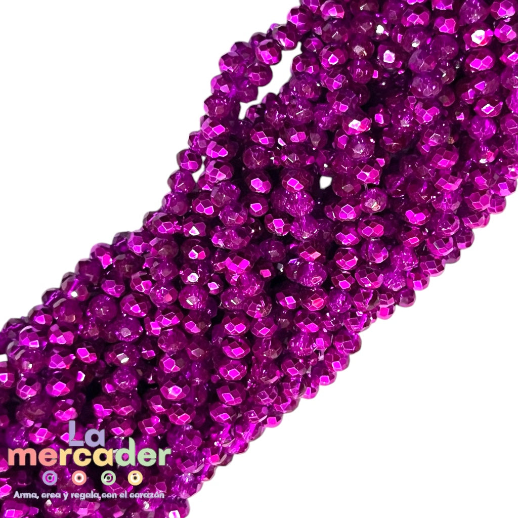Cristal Facetado #2 (2mm) para Pulseras y Collares | 148-158 Piezas