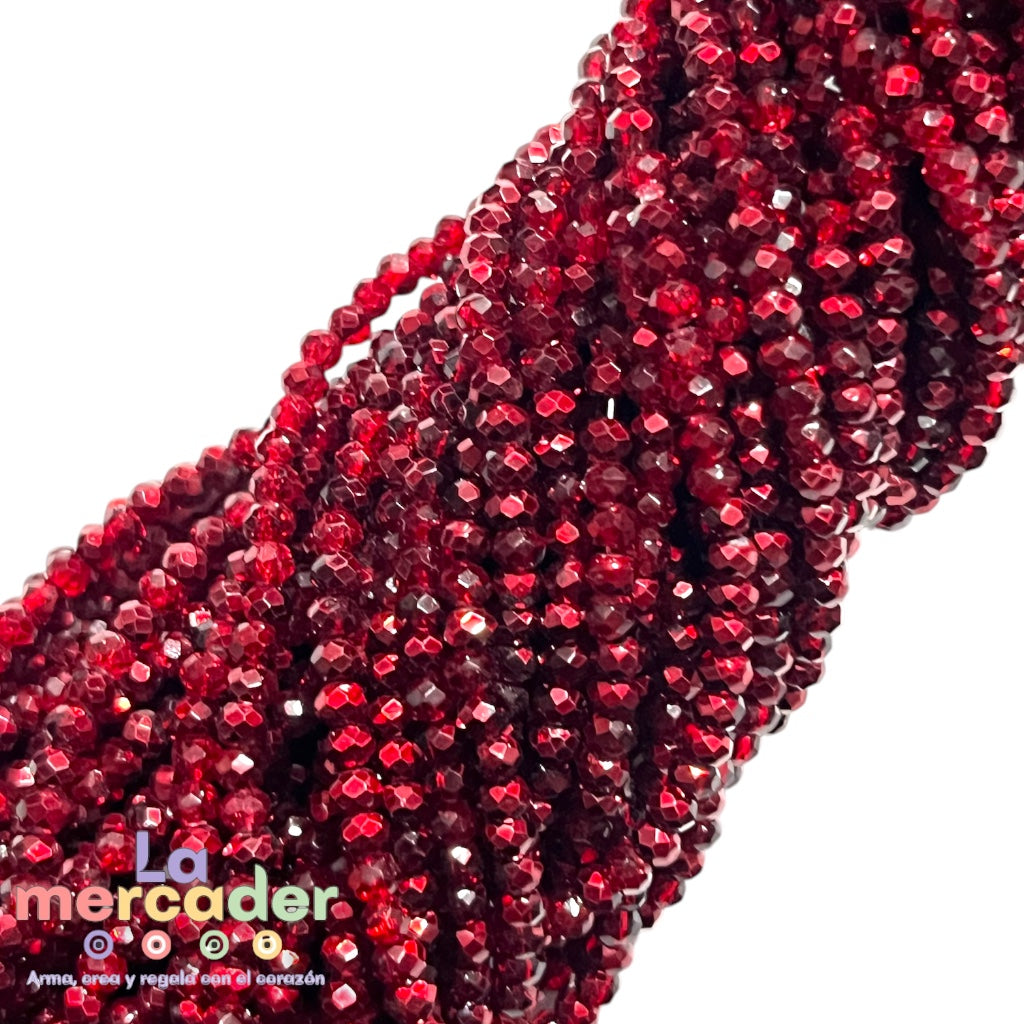 Cristal Facetado #2 (2mm) para Pulseras y Collares | 148-158 Piezas