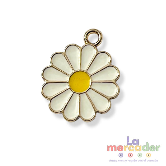 1 Dije Margarita Chapa de Oro Esmaltada