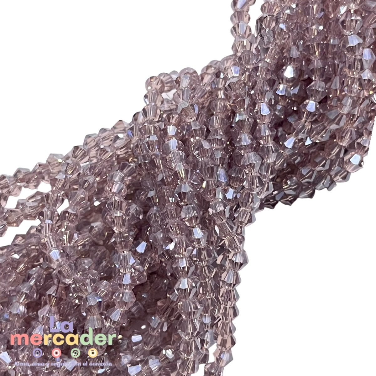 Cristal Bicono 4mm  | Tira de 75–78 Piezas | Colores Vibrantes para Pulseras y Collares
