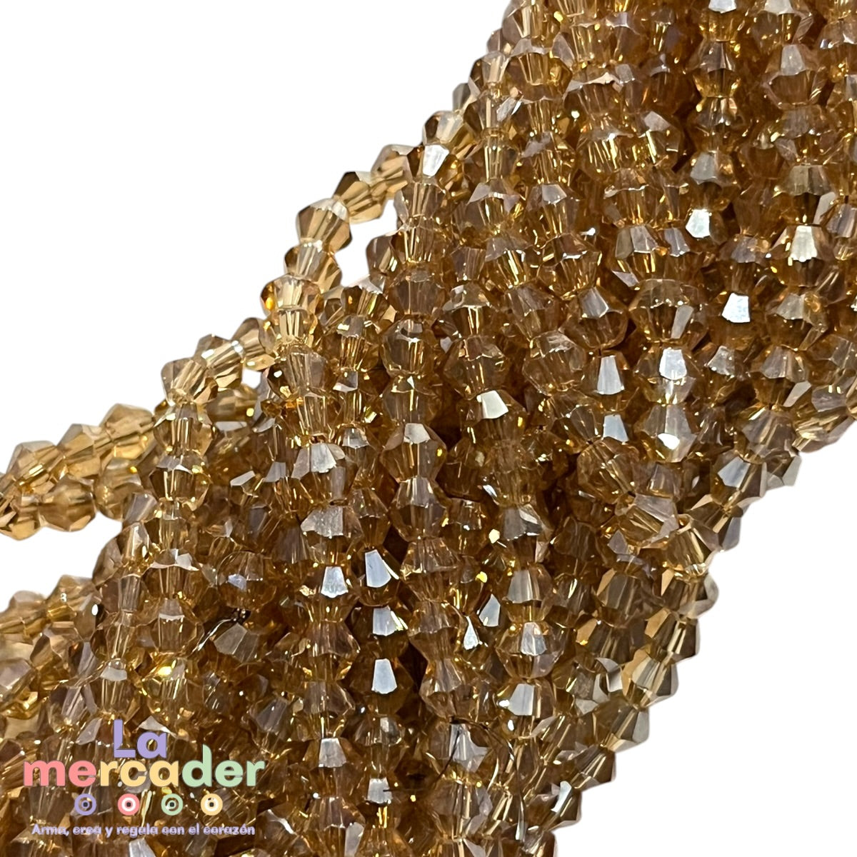 Cristal Bicono 4mm  | Tira de 75–78 Piezas | Colores Vibrantes para Pulseras y Collares