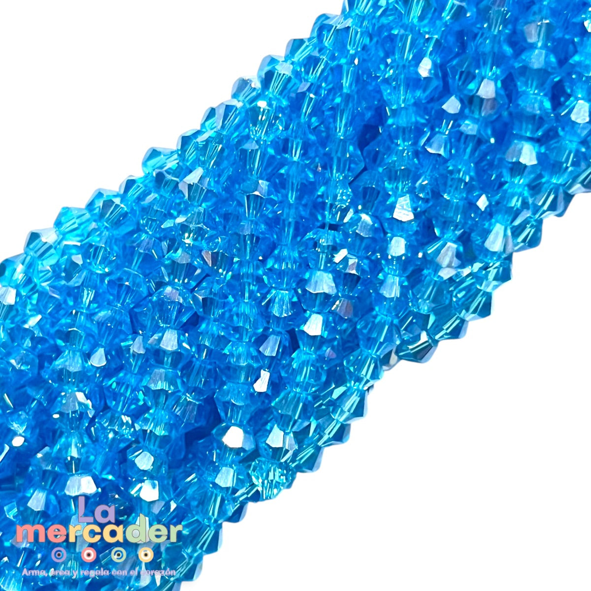 Cristal Bicono 4mm  | Tira de 75–78 Piezas | Colores Vibrantes para Pulseras y Collares
