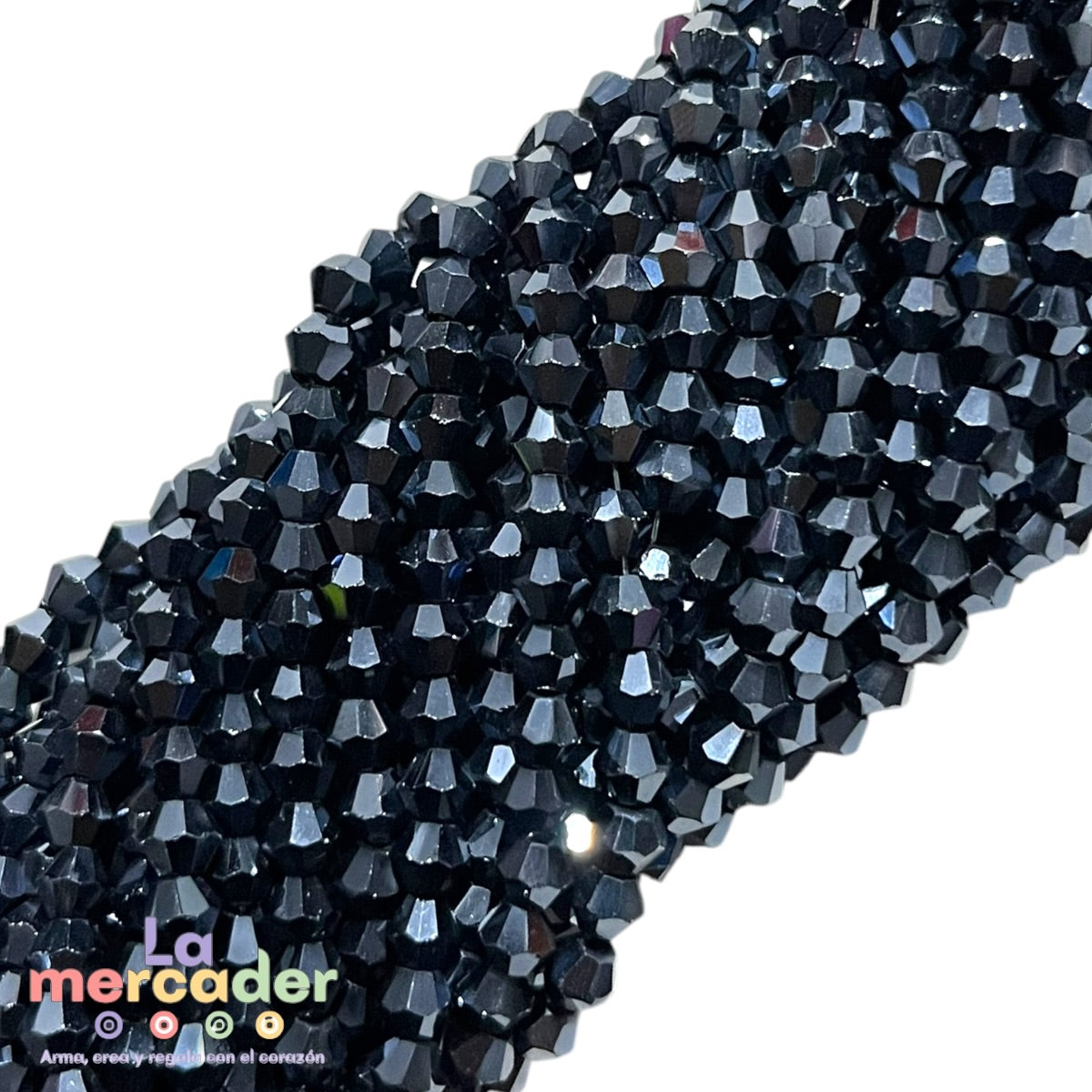 Cristal Bicono 4mm  | Tira de 75–78 Piezas | Colores Vibrantes para Pulseras y Collares