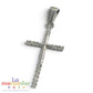 Dije Cruz de Acero Inoxidable con Zirconias para Bisutería
