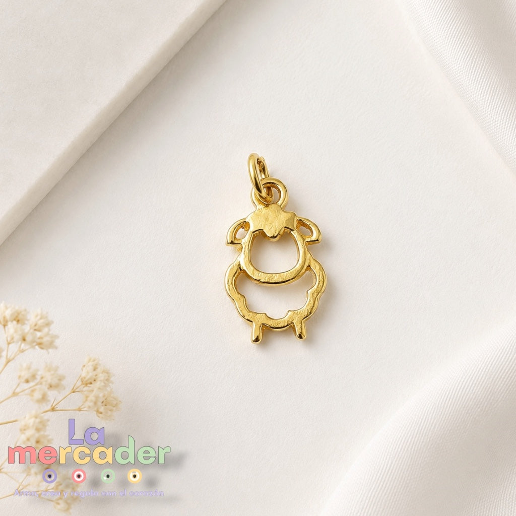 Dije Borrego de la Fortuna Chapa de Oro 14K para Bisutería