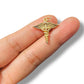 Dije Caduceo Médico Chapa de Oro