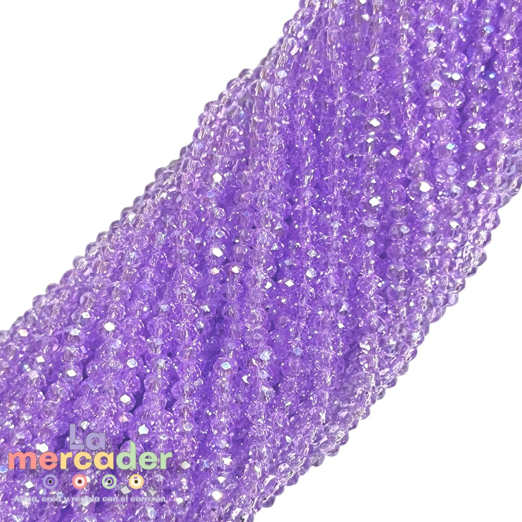Cristal Facetado #2 (2mm) para Pulseras y Collares | 148-158 Piezas