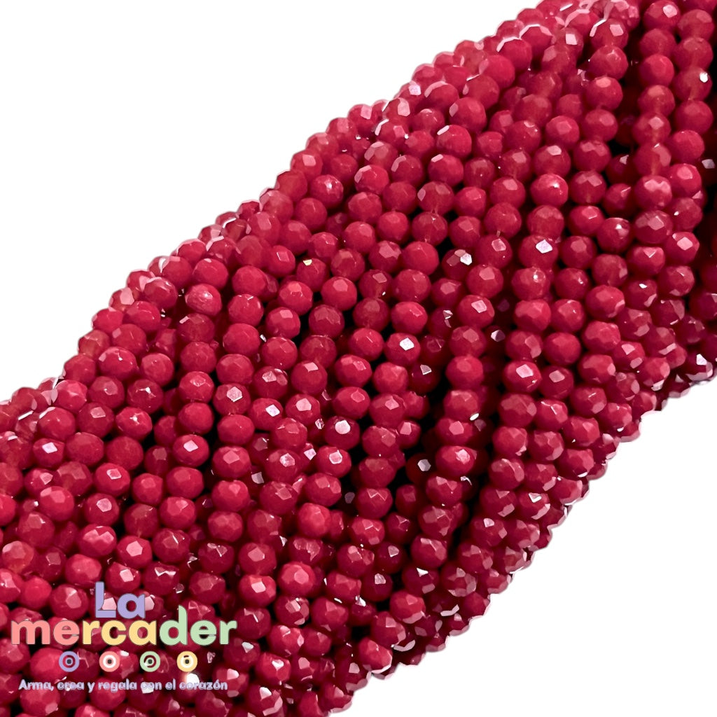 Cristal Facetado #2 (2mm) para Pulseras y Collares | 148-158 Piezas
