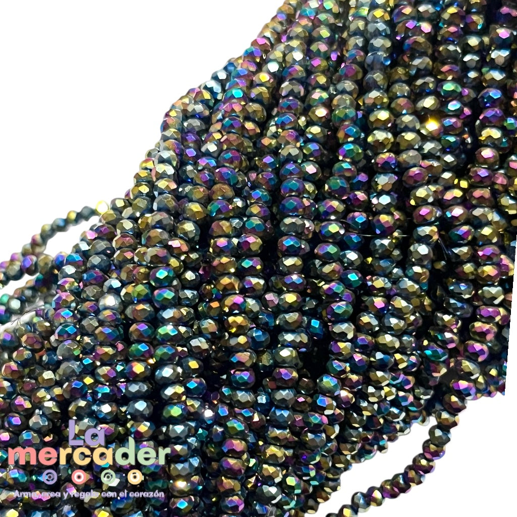 Cristal Facetado #2 (2mm) para Pulseras y Collares | 148-158 Piezas
