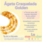 1 Tira Ágata Golden #6 Craquelada, (60pz aprox) Piedra Natural