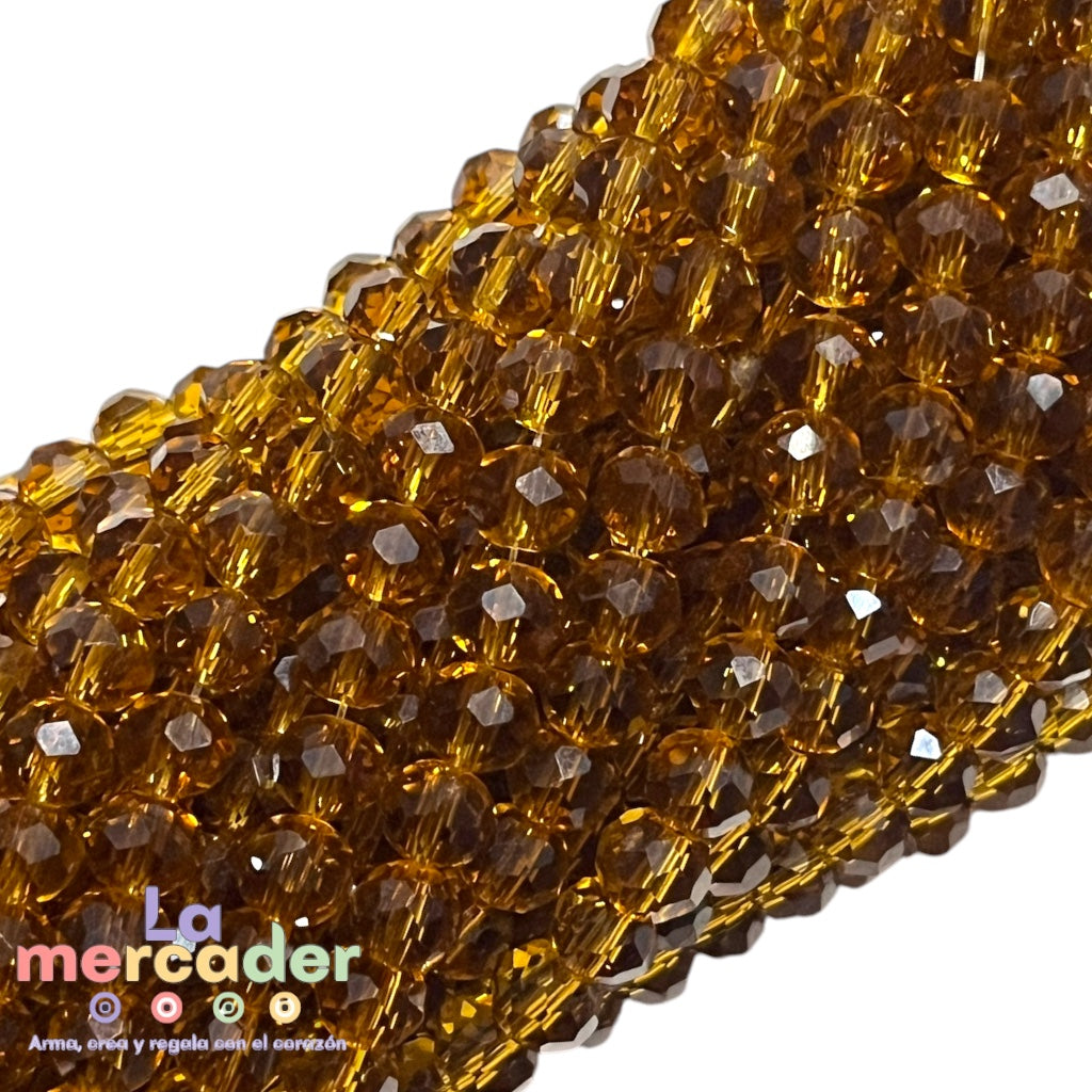 1 Tira Cristal Checo Facetado #6, Joyería, Tira 80 A 85 Pz
