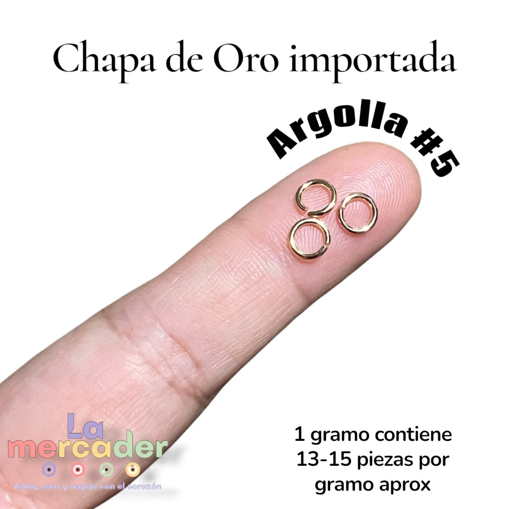Argollas de Chapa de Oro 14K | Abiertas para Bisutería | Alta Durabilidad | La Mercader