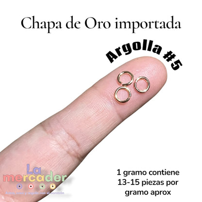 Argollas de Chapa de Oro 14K | Abiertas para Bisutería | Alta Durabilidad | La Mercader