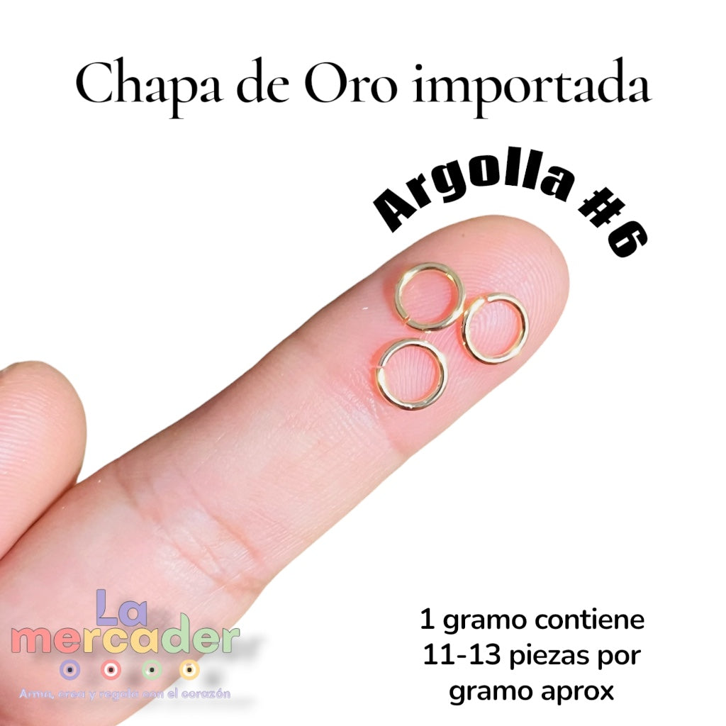 Argollas de Chapa de Oro 14K | Abiertas para Bisutería | Alta Durabilidad | La Mercader