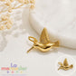 Dije Colibrí Chapa de Oro 14K 12mm para Bisutería