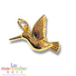Dije Colibrí Chapa de Oro 14K 12mm para Bisutería