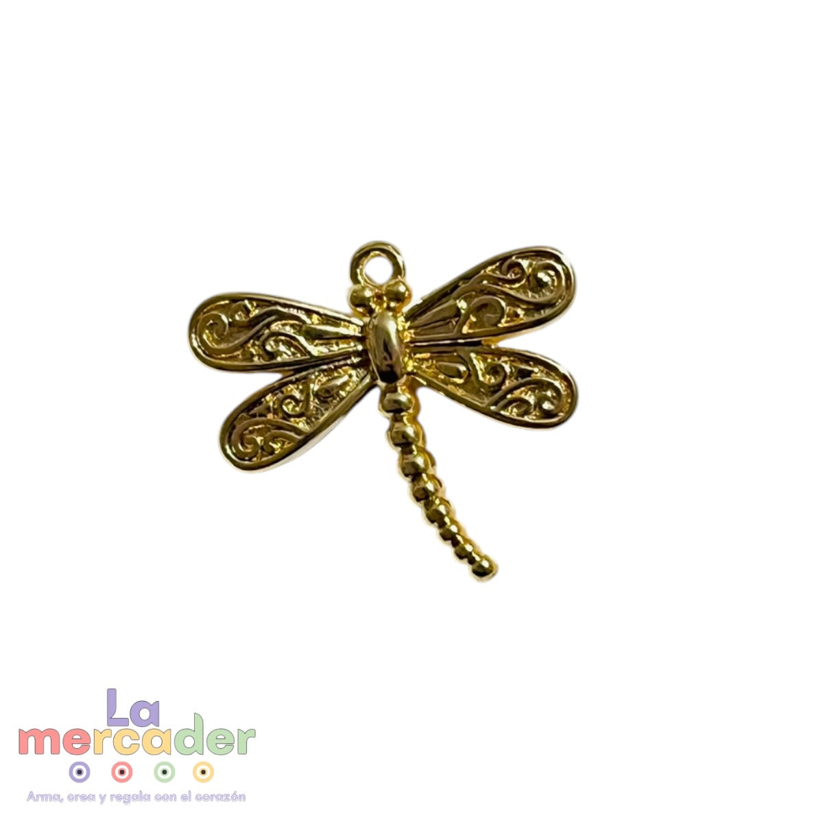Dije Libélula Chapa de Oro 14K para Bisutería 1.6 cm