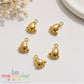 Dije Pie Chapa de Oro 14K 10mm para Bisutería