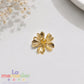 Dije Flor Chapa de Oro 14K 15mm para Bisutería y Joyería
