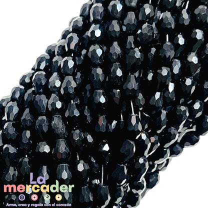 Cristal Gota Facetada 6x8mm para Bisutería – Tira 58-62 Pzas