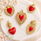 5 pz Dijes Milagritos Sagrado Corazón de Latón – Diseños Surtidos