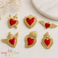 5 pz Dijes Milagritos Sagrado Corazón de Latón – Diseños Surtidos
