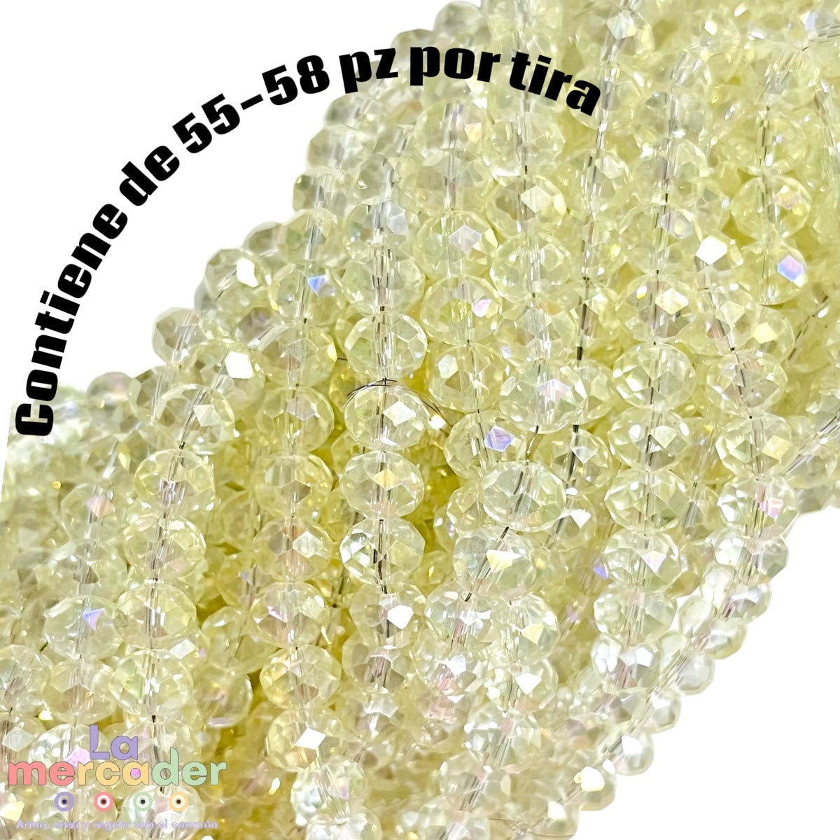 1 Tira Cristal Dona Checo 8mm – Brillo que Inspira ✨