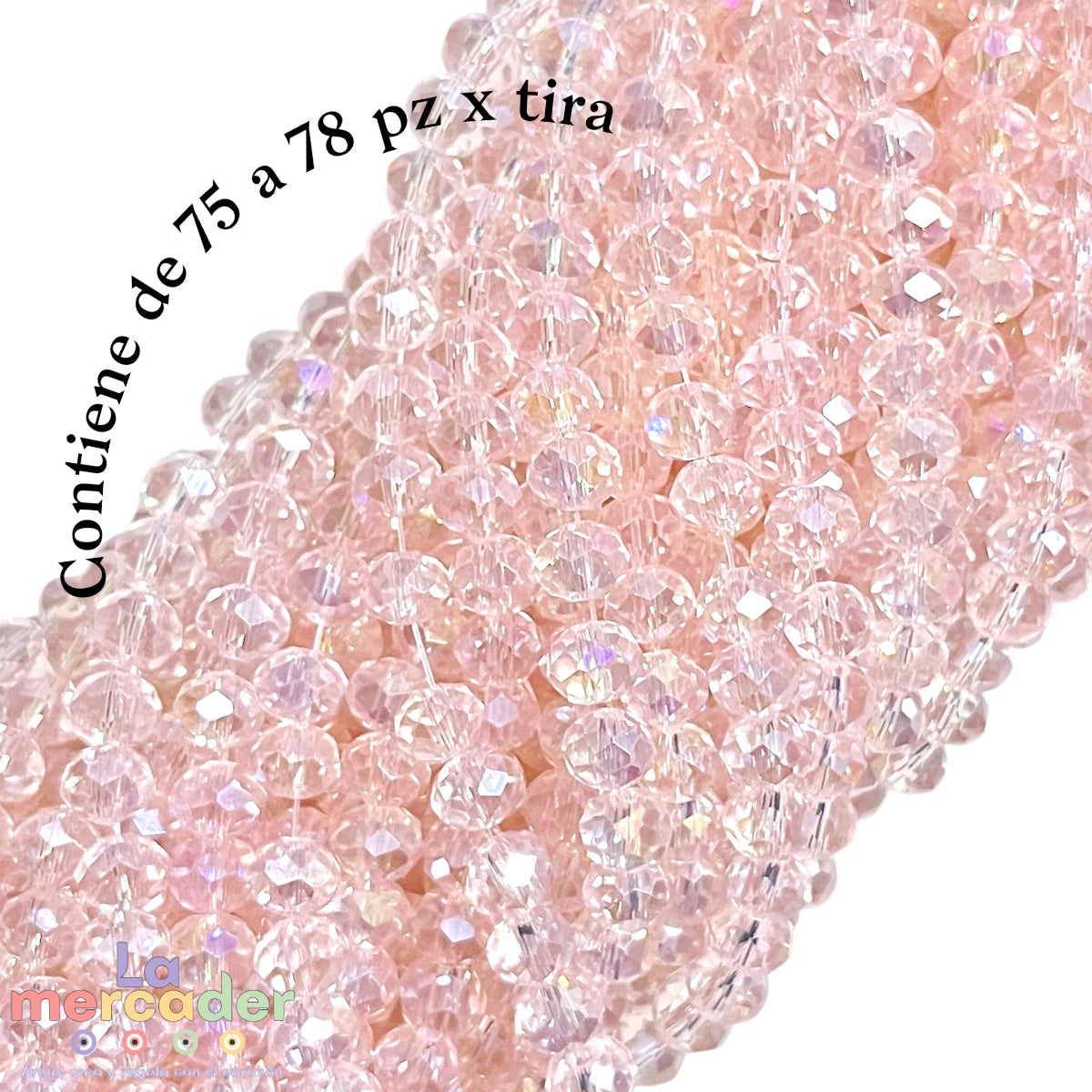 1 Tira Cristal Checo Facetado #6, Joyería, Tira 80 A 85 Pz