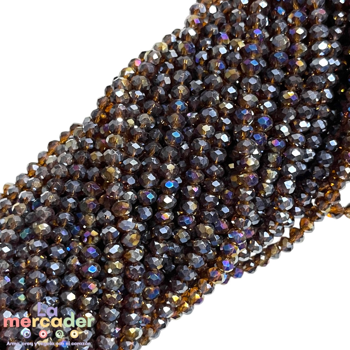 1 Tira De Cristal Checo #4, Cortado Facetado Para Joyería