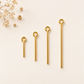 1 g Alfiler de Engarce con Ojal Chapa de Oro 14K | Varios Largos