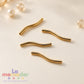 Pack 3 Tubos Ondulados de Chapa de Oro para Pulseras