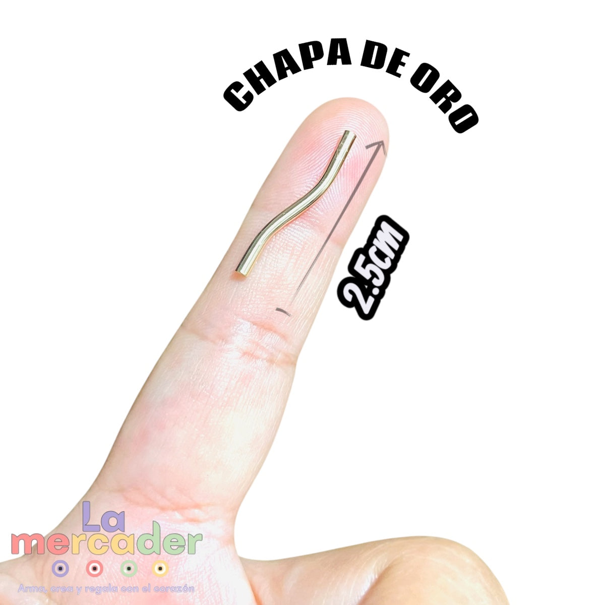Pack 3 Tubos Ondulados de Chapa de Oro para Pulseras