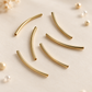 Pack 7 Tubos Curvos Chapa de Oro 14K para Pulseras | 3 cm