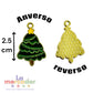 Pack de 5 Dijes de Árbol de Navidad Metálicos Esmaltados para Bisutería