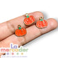 Pack de 8 Dijes de Calabaza Metálicos Esmaltados para Bisutería | Halloween y Otoño